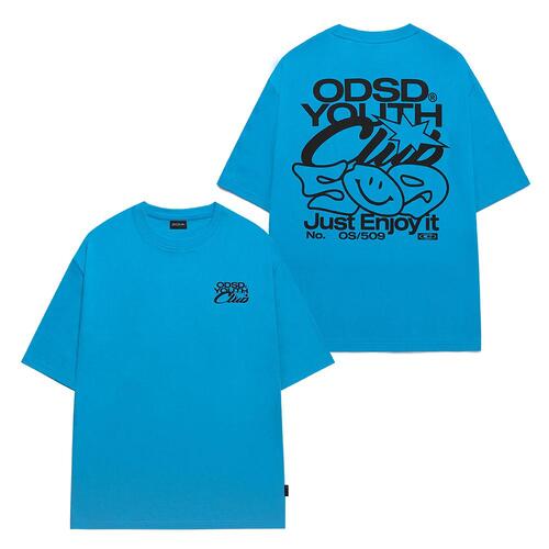 유스클럽 509 오버핏 티셔츠 - AQUA BLUE